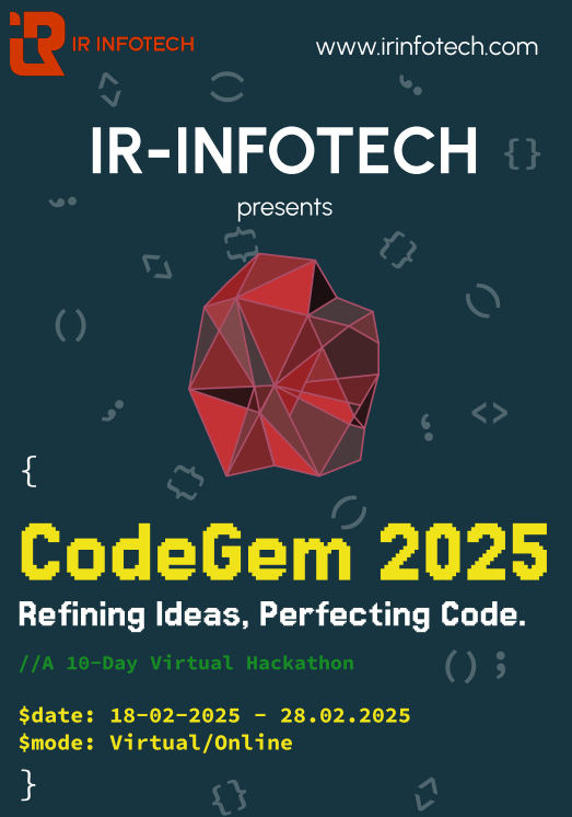 CodeGem: The Ultimate 10-Day Virtual Hackathon by IR-INFOTECH